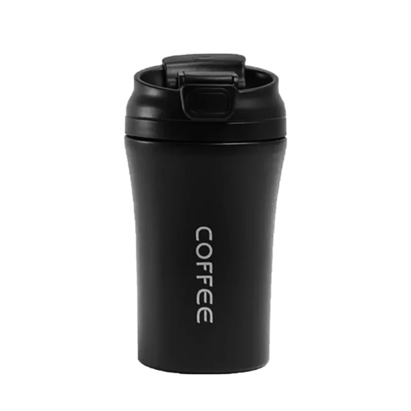 ⁦Double Wall Stainless Steel Coffee Thermos Cup with Straw Multifunctional Car Vacuum Flask Portable Travel Insulated⁩ - الصورة ⁦7⁩