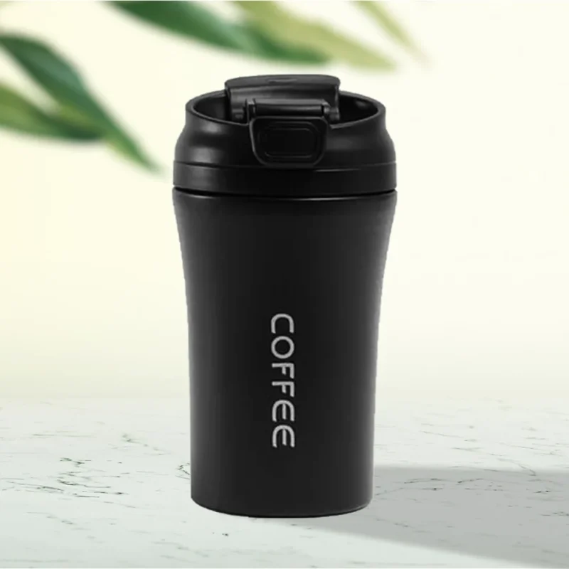 ⁦Double Wall Stainless Steel Coffee Thermos Cup with Straw Multifunctional Car Vacuum Flask Portable Travel Insulated⁩ - الصورة ⁦8⁩