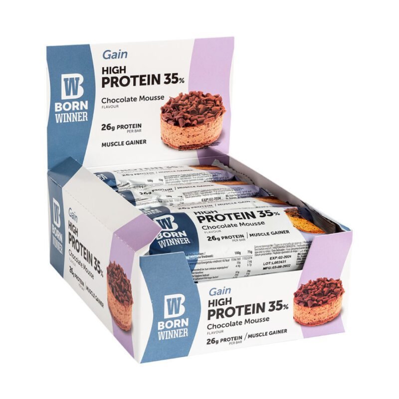 Born Winner Gene Protein Chocolate Mousse - 26g Protein - 75g Pack of 12 - Imported