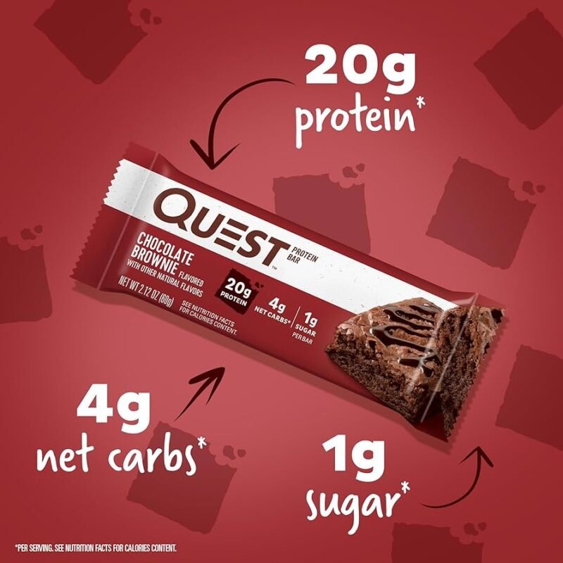 Quest Protein Bar Chocolate Brownie 12×60g - Image 4