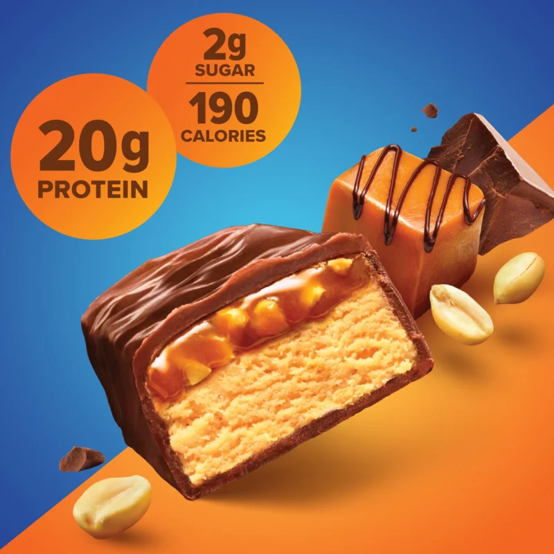 ⁦Caramel Peanut Chocolate Protein Bars, 20g Protein⁩ - الصورة ⁦2⁩
