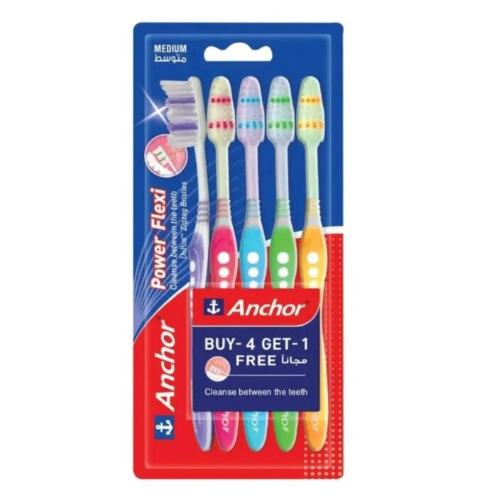 Anchor Toothbrush Power Flexi Medium 4+1Free