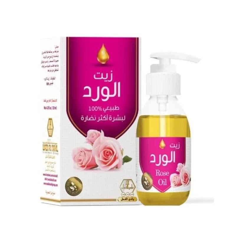 ChatGPT وادي النحل زيت الورد - 125 مل الوصف الكامل: زيت الورد من وادي النحل هو زيت طبيعي مستخلص من بتلات الورد العطرية، ويعتبر من أفضل الزيوت المستخدمة للعناية بالبشرة والشعر. يتمتع هذا الزيت بخصائص مهدئة ومعالجة، ويُعتبر مثاليًا لتحسين صحة البشرة والشعر. يحتوي زيت الورد على مضادات أكسدة ومواد مضادة للالتهابات تجعله علاجًا مثاليًا لمجموعة واسعة من مشاكل البشرة والشعر. الفوائد والاستخدامات: فوائد للبشرة: ترطيب البشرة: زيت الورد يُعتبر مرطبًا طبيعيًا فعالًا، يساعد في الحفاظ على رطوبة البشرة وجعلها ناعمة ومشرقة. تجديد الخلايا: يساعد في تجديد خلايا البشرة والتخلص من الخلايا الميتة، مما يساهم في الحفاظ على مظهر شاب وصحي. تقليل التجاعيد: يعمل زيت الورد على تقليل ظهور التجاعيد والخطوط الدقيقة بفضل خصائصه المضادة للشيخوخة. تفتيح البشرة: يُساعد على توحيد لون البشرة وتفتيحها بشكل طبيعي، ويعزز إشراقتها. علاج حب الشباب: بفضل خصائصه المضادة للبكتيريا، يعمل زيت الورد على تقليل الالتهابات ويساعد في علاج حب الشباب. فوائد للشعر: ترطيب الشعر: يساعد زيت الورد على ترطيب الشعر الجاف والتالف، مما يجعله أكثر نعومة ولمعانًا. تحسين صحة فروة الرأس: يساعد في تحسين صحة فروة الرأس ويمنع جفافها، مما يقلل من الحكة والقشرة. تقوية الشعر: يُعزز زيت الورد من صحة بصيلات الشعر ويقوي الشعر من الجذور حتى الأطراف. طريقة الاستخدام: للعناية بالبشرة: ضع بضع قطرات من زيت الورد على الوجه أو الجسم ودلكه بلطف حتى يتم امتصاصه. استخدمه كمرطب يومي أو لتخفيف آثار حب الشباب. يمكن استخدامه كقناع للوجه عن طريق مزجه مع مكونات أخرى مثل العسل أو اللبن للحصول على بشرة ناعمة ومشرقة. للعناية بالشعر: ضع كمية من زيت الورد على فروة الرأس والشعر الجاف. دلكه بلطف لمدة 5 دقائق، ثم اتركه لمدة 30 دقيقة. اغسله جيدًا بالشامبو، ويمكنك استخدامه مرتين أسبوعيًا للحصول على أفضل النتائج. مميزات المنتج: زيت طبيعي 100% خالي من المواد الكيميائية. مناسب لجميع أنواع البشرة والشعر. يساهم في تحسين مظهر البشرة ويقلل من التجاعيد. يساعد في علاج حب الشباب وتفتيح البشرة. يعزز صحة الشعر ويمنحه اللمعان والنعومة. مميزات الشراء من متجر التين: شحن سريع وآمن إلى شمال الرياض. خدمة عملاء ممتازة وداعمة. ضمان جودة المنتجات وسلامتها. تسوق آمن مع خيارات دفع متنوعة. احصل على زيت الورد من وادي النحل الآن، وتمتع ببشرة ناعمة وشعر صحي ومشرق!