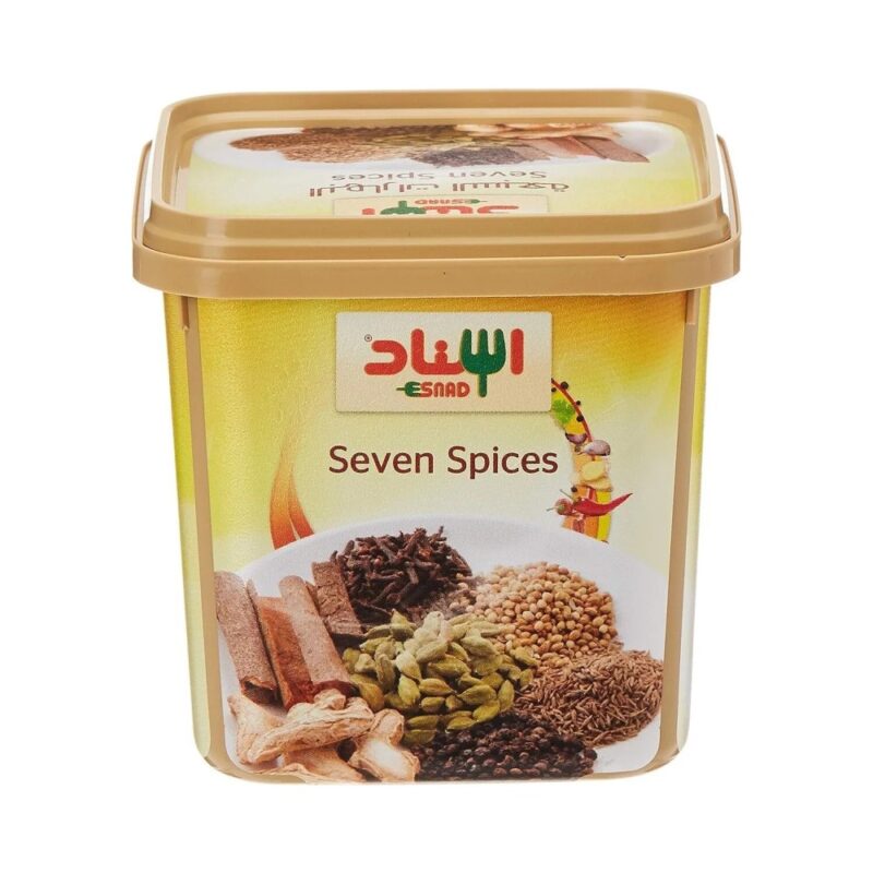 البهارات السبعة إسناد - 200 غم الوصف العام: البهارات السبعة من إسناد هي مزيج متوازن ومثالي من أجود أنواع التوابل العطرية، تضفي طعماً غنياً ومميزاً على مختلف الأطباق. تستخدم بشكل واسع في المأكولات العربية والشرقية لتحضير أشهى الأطباق التقليدية. المواصفات: الوزن: 200 غرام. المكونات: خليط من الفلفل الأسود، الكمون، الكزبرة، القرفة، القرنفل، الهيل، وجوزة الطيب. الشكل: مسحوق ناعم. النكهة: متوازنة وغنية بعناصر عطرية حارة ولذيذة. الفوائد الصحية: تعزيز الهضم وتحفيز الشهية. غني بمضادات الأكسدة التي تعزز صحة الجسم. دعم صحة القلب بفضل الفلفل الأسود والكمون. خالٍ من الإضافات الصناعية أو المواد الحافظة. الاستخدامات: الأطباق الرئيسية: مثالي لتحضير أطباق الكبسة، المقلوبة، والبرياني. الشوربات: يضيف نكهة عطرية مميزة للشوربات المختلفة. المشاوي: يُستخدم لتتبيل اللحوم والدجاج قبل الشواء. المخبوزات: يضيف طعماً مميزاً لبعض المعجنات المالحة. طريقة الاستخدام: أضف الكمية المناسبة (ملعقة صغيرة أو حسب الرغبة) أثناء الطهي. امزج جيداً مع المكونات للحصول على نكهة متجانسة ومميزة. مميزات متجر التين: توفير منتجات عالية الجودة وطبيعية تماماً. توصيل سريع ومضمون إلى شمال الرياض فقط. أسعار تنافسية وخدمة عملاء مميزة. اجعل وصفاتك تنبض بالنكهات مع البهارات السبعة من إسناد، الاختيار الأمثل لطهي الأطباق الشرقية الأصيلة!