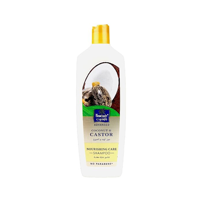 باراشوت شامبو للشعر - عناية مغذية بجوز الهند والخروع - 340 مل Parachute Coconut & Castor Oil Shampoo شامبو غني بمكونات طبيعية توفر العناية المثالية للشعر، حيث يجمع بين فوائد جوز الهند وزيت الخروع لتغذية الشعر وتقويته بفعالية. وصف المنتج: العلامة التجارية: باراشوت (Parachute). الحجم: 340 مل. المكونات الرئيسية: زيت جوز الهند وزيت الخروع. النوع: شامبو للعناية المغذية بالشعر. الاستخدام: تنظيف وتغذية الشعر بعمق، مع تعزيز قوته ولمعانه. المميزات: تركيبة طبيعية مغذية: مزيج من زيت جوز الهند الغني بالفيتامينات وزيت الخروع المقوي للشعر. تنظيف لطيف: ينظف الشعر وفروة الرأس بلطف دون تجفيفها. تقوية الجذور: يساعد في تقوية بصيلات الشعر لمنع التساقط. ترطيب عميق: يمنح الشعر الجاف والمتضرر ترطيبًا عميقًا ويحسن ملمسه. لمعان طبيعي: يعيد للشعر مظهره الصحي ولمعانه الطبيعي. الفوائد: تغذية متكاملة من الجذور حتى الأطراف. ترطيب الشعر وجعله ناعمًا وسهل التصفيف. تقليل تقصف الشعر وتعزيز قوته. طريقة الاستخدام: بللي شعرك بالماء. ضعي كمية مناسبة من الشامبو على فروة الرأس والشعر. دلكي برفق لتكوين رغوة غنية وتنشيط الدورة الدموية. اشطفي الشعر جيدًا بالماء الفاتر. استخدميه بانتظام للحصول على أفضل النتائج. المناسب لـ: جميع أنواع الشعر، خاصة الشعر الجاف والمتقصف. الرجال والنساء الذين يبحثون عن تغذية طبيعية لشعرهم. باراشوت شامبو - 340 مل هو خيارك المثالي لشعر قوي وصحي بفضل فوائده الطبيعية المستمدة من زيت جوز الهند والخروع. 🌴✨