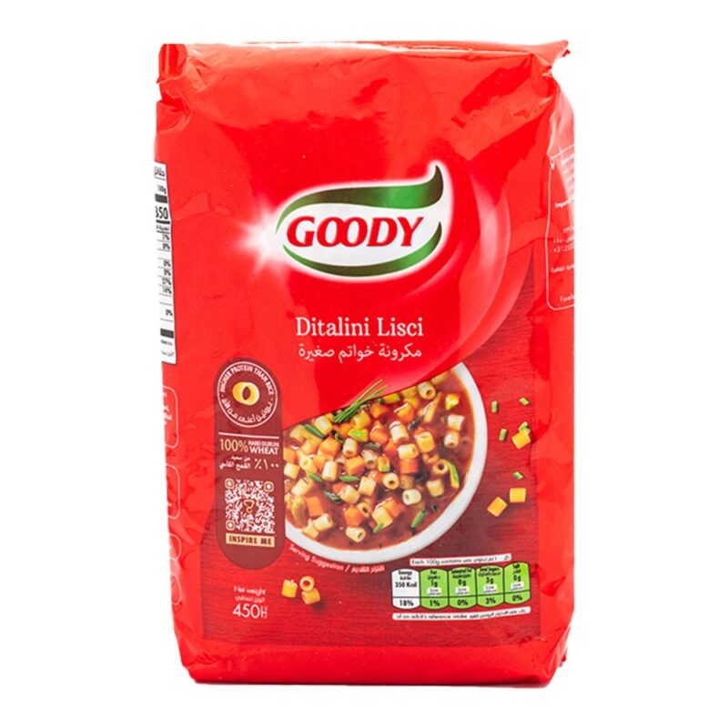 ### 🍝 **قودي مكرونة خواتم صغيرة رقم 14 – 450 جم** ✅ **الوصف**: مكرونة **خواتم صغيرة من قودي** هي الاختيار المثالي للذين يحبون المكرونة ذات الشكل الفريد. تصميم الخواتم يساعد على **احتجاز الصلصات بداخلها** مما يضيف نكهة غنية ولذيذة في كل قضمة. مثالية لتحضير المكرونة بالبشاميل، الصلصات الكريمية، والشوربات. ### ✨ **مميزاتها:** - 🍝 **شكل الخواتم الصغيرة يساعد على احتجاز الصلصات داخلها.** - 🍽️ **مثالية للصلصات الكريمية، المكرونة بالبشاميل، والشوربات.** - 🕒 **سريعة الطهي وتحتفظ بشكلها وقوامها بعد الطهي.** - 📦 **حجم 450 جم مناسب للعائلات والاستخدام اليومي.** - 🌱 **مصنوعة من القمح عالي الجودة** لضمان طعم لذيذ وجودة ممتازة. ### ⭐ **لماذا تشتري من متجر التين؟** - 🏷️ **أسعار تنافسية وعروض مستمرة.** - 🚚 **توصيل سريع وآمن لجميع المناطق.** - 🥇 **منتجات طازجة وعالية الجودة دائمًا.** - 🎁 **خصومات وعروض حصرية على المنتجات الغذائية.** **🛍️ احصل عليها الآن من متجر التين!**