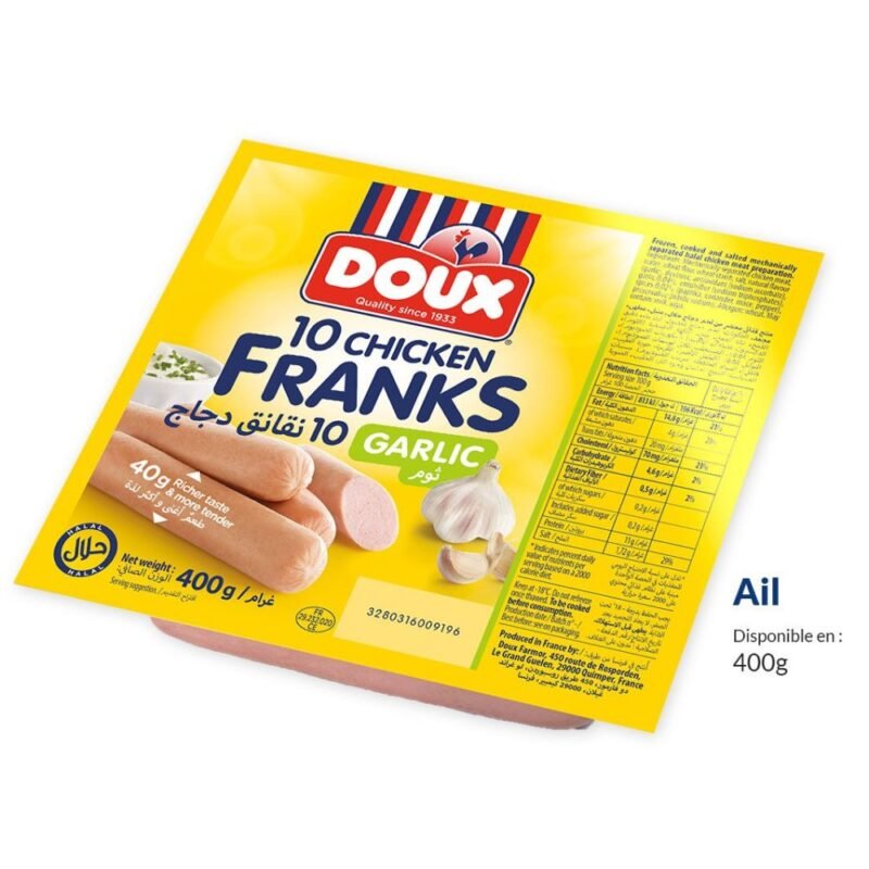 Doux - Garlic Chicken Sausages - 400g