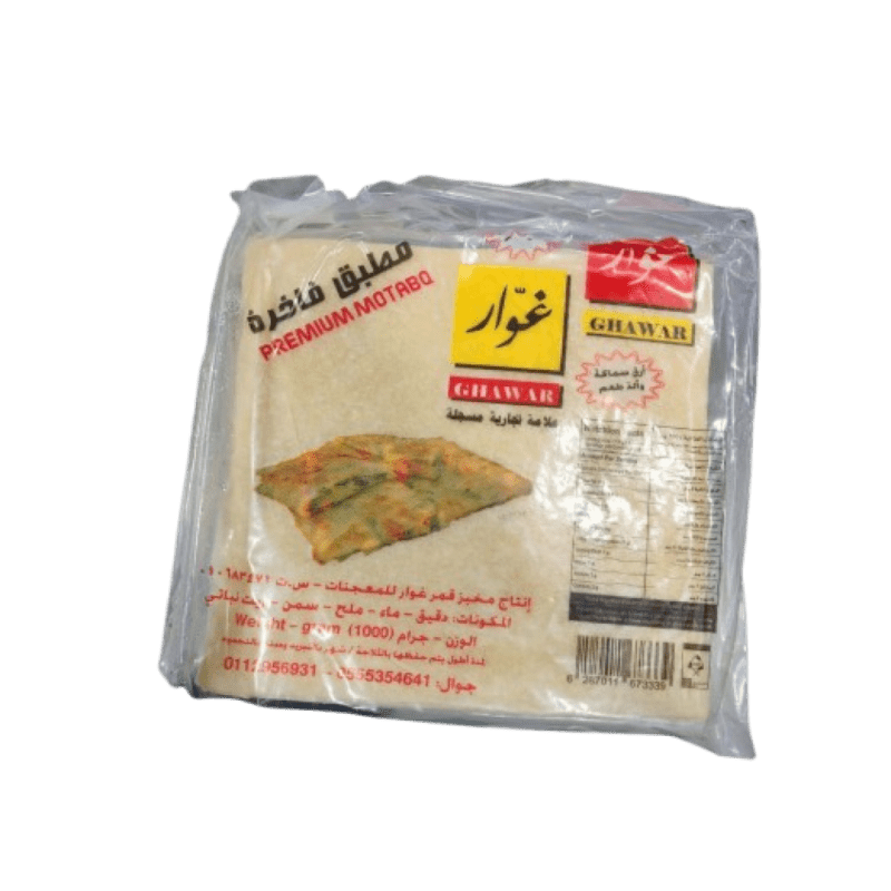 ### **مطبق فاخرة غوار – 1000 جم (مبرد)**استمتع بمذاق **المطبق الفاخر من غوار** بقوامه الرقيق وحوافه المقرمشة، مما يجعله مثاليًا لتحضير **وجبات شهية بحشوات متنوعة** سواء المالحة أو الحلوة.### **المميزات:**
- عجينة رقيقة تمنح قرمشة مثالية.
- جاهزة للتحضير، مناسبة للقلي أو الخبز.
- مثالية لحشوات اللحم، الجبن، أو العسل والمكسرات.
- مصنوعة من مكونات عالية الجودة لضمان أفضل طعم.**اطلب الآن من متجر التين واستمتع بمطبق فاخر بمذاق أصيل!** 🥟🔥