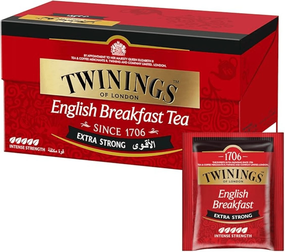 Twinings English Breakfast Extra Strong Black Tea, 25 Tea Bags