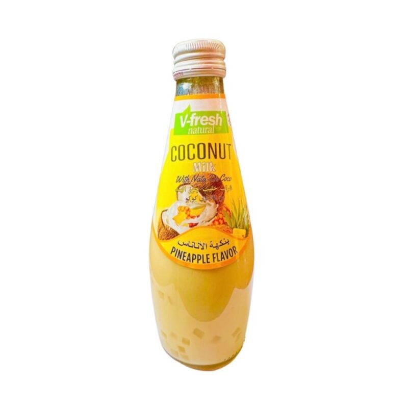 في فريش – شراب حليب جوز الهند مع ناتا دي كوكو بنكهة الأناناس 290 جرام 🥥🍍🥤✨