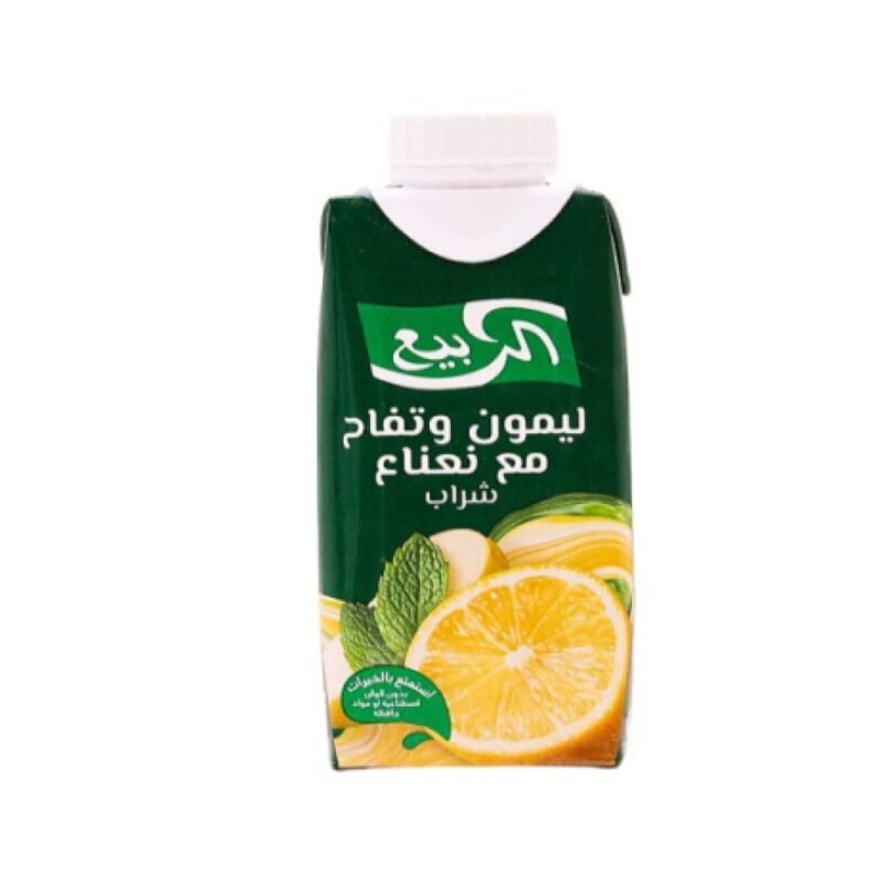 الربيع شراب ليمون وتفاح مع نعناع – 250 مل 🍋🍏🌿🥤