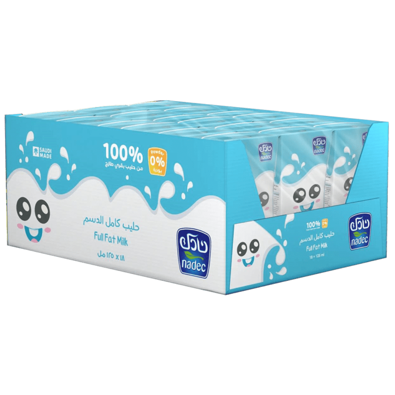 Nadec Long Life Whole Milk 18 x 125ml 🥛