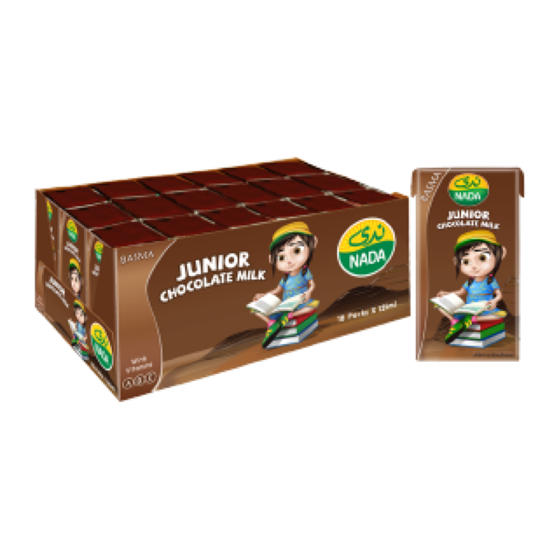 ندى حليب جونيور بنكهة الشوكولاتة 18 × 115 مل 🍫🥛