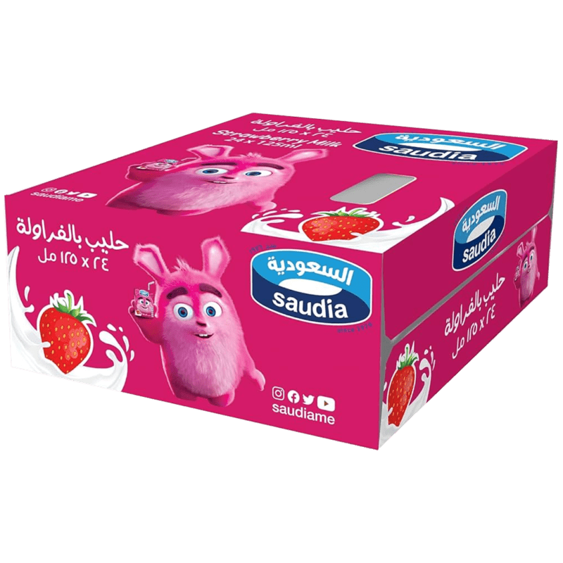 السعودية حليب بالفراولة 24 × 125 مل 🍓🥛