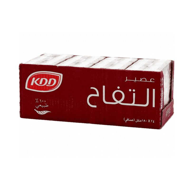 كي دي دي عصير تفاح 180 مل × 24 حبة 🍏🧃