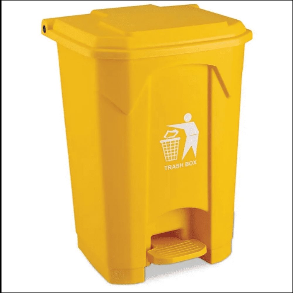 30L Commercial Pedal Trash Can with Lid for Hotel and Kitchen Sanitary Use Large Capacity Outdoor Household Foot Trash Can