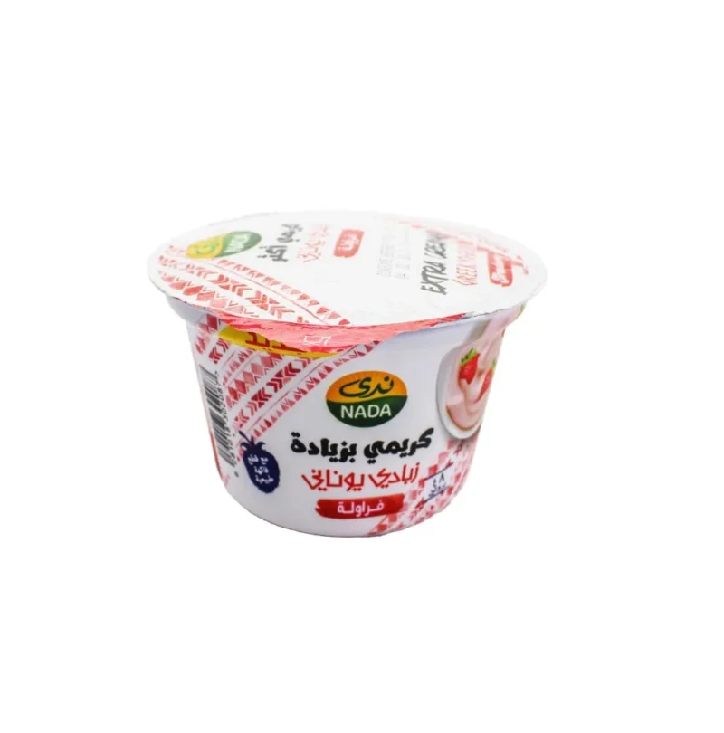 ندى زبادي يوناني كريمي أكثر – بنكهة الفراولة 🍓🥄 | 160 جم