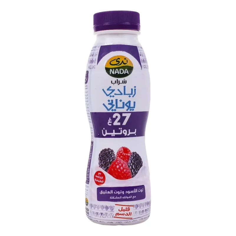 🫐🍓 ندى – شراب الزبادي اليوناني بنكهة التوت الأسود وتوت العليق 27مل