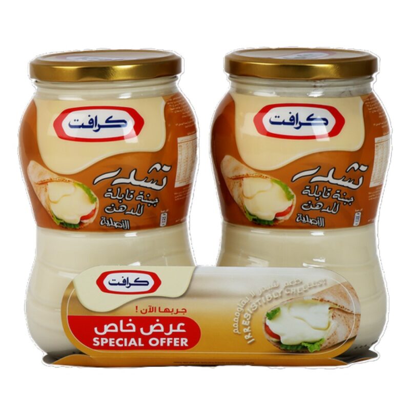 كرافت – جبنة شيدر قابلة للدهن في جرة 2×870 جم 🧀🥄