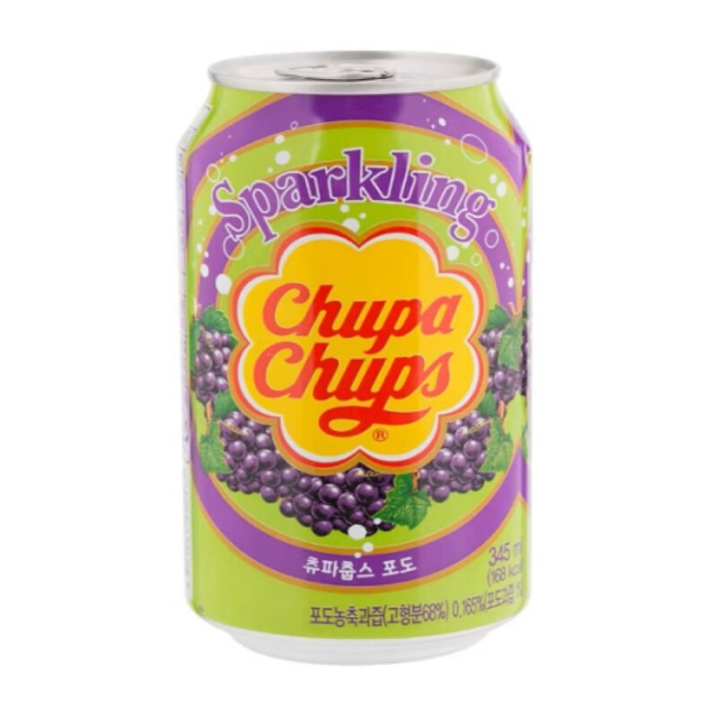 Chupa Chups Sparkling Soda Grape Flavor - 345ml 🍇🥤