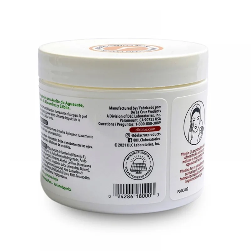 ⁦دي لا كروز – كريم فيتامين E لترطيب وتغذية البشرة – 114 جم De La Cruz Vitamin E Cream – 114g⁩ - الصورة ⁦2⁩
