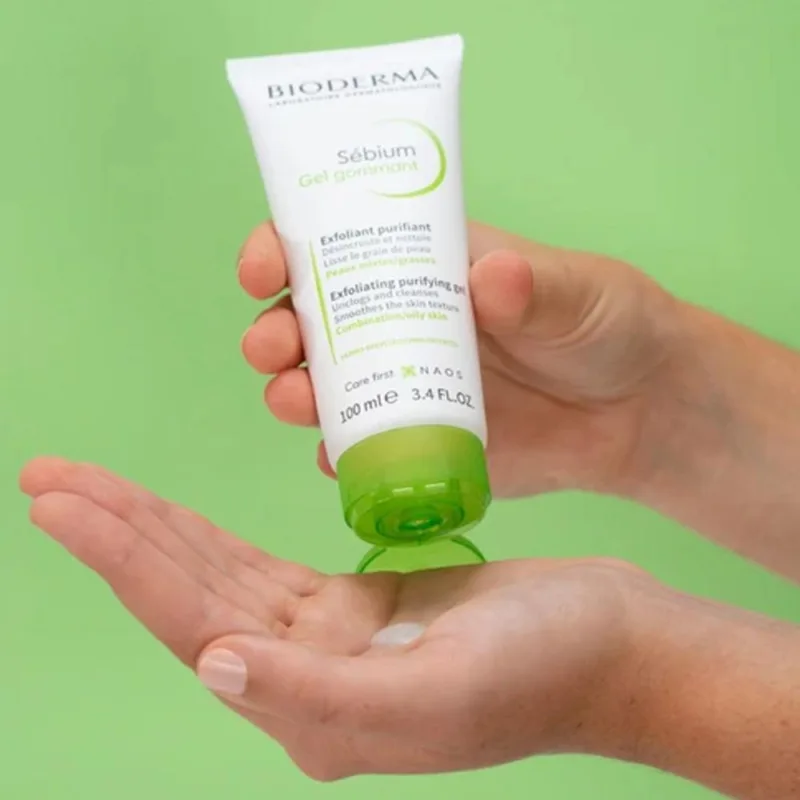 ⁦🧴 بيوديرما – سيبيوم جل لتقشير وتنقية البشرة – 100 مل  Bioderma Sébium Gel Exfoliant & Purifiant – 100ml⁩ - الصورة ⁦3⁩