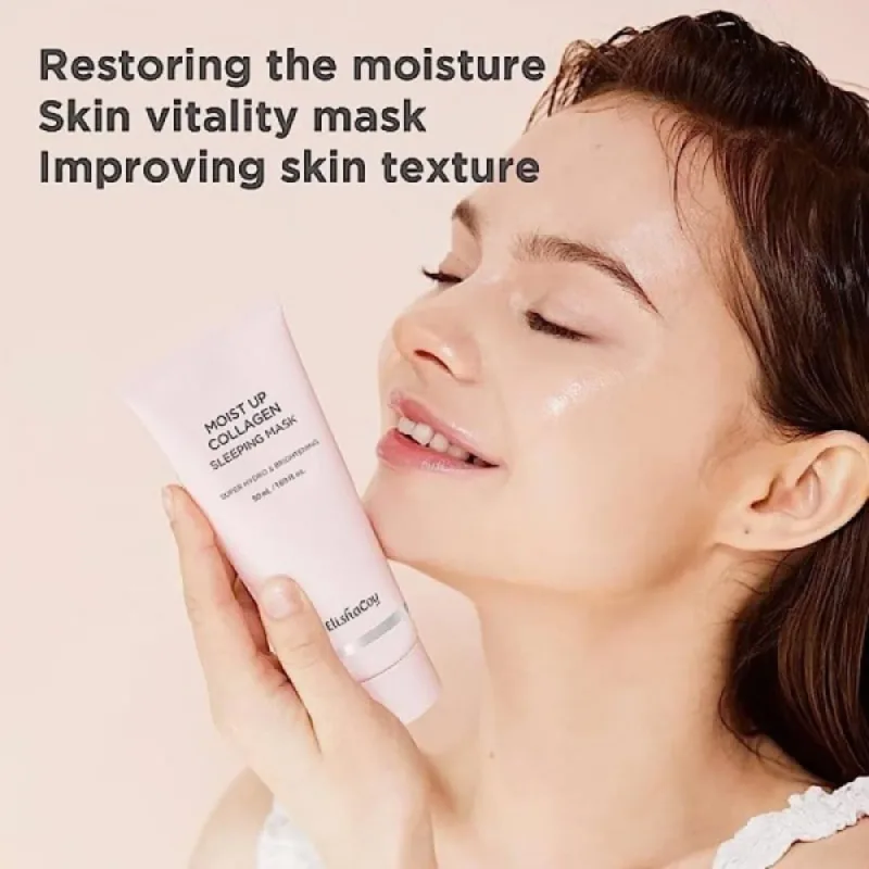 ماسك النوم مويست أب بالكولاجين – 50 مل × 2 Moist Up Collagen Sleeping Mask – 50ml (Pack of 2) - Image 2