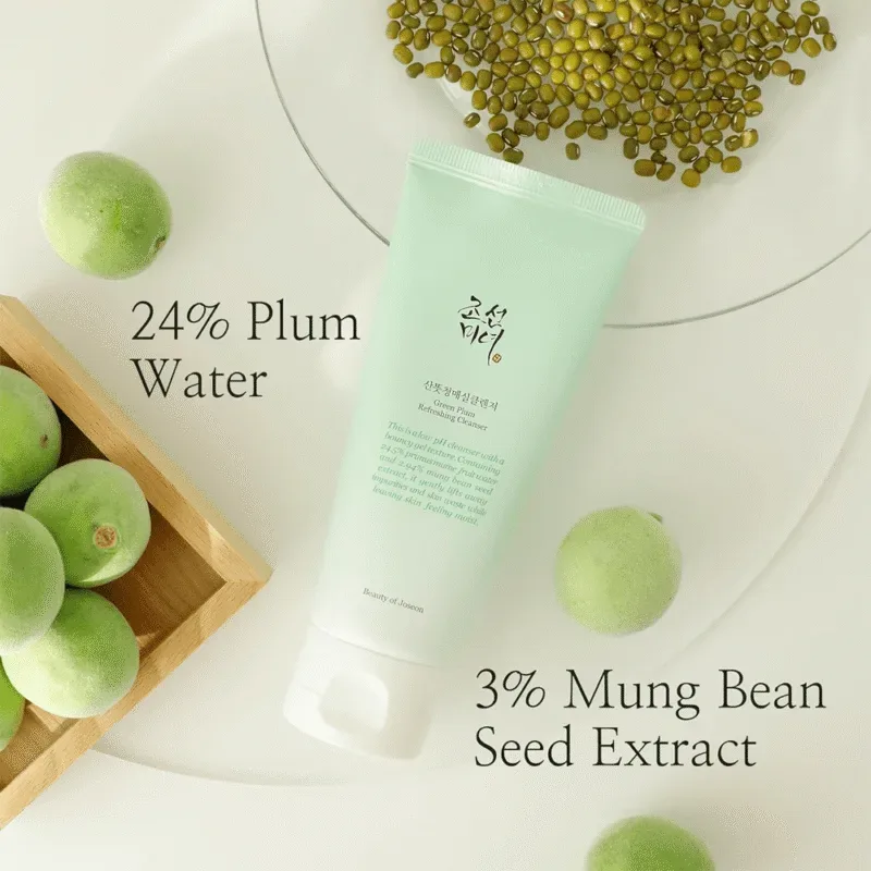 ⁦🧴 منظف البشرة المنعش بخلاصة البرقوق الأخضر من بيوتي أوف جوسون – 100 مل  Beauty of Joseon Green Plum Refreshing Cleanser – 100ml⁩ - الصورة ⁦2⁩