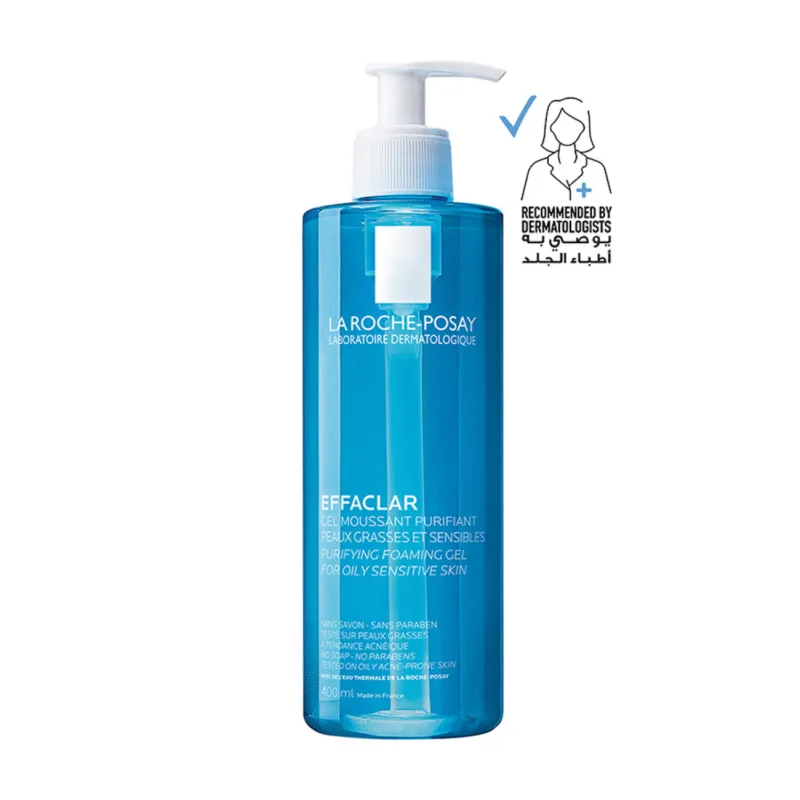 🧴 جل إيفاكلار رغوي للبشرة الدهنية والحساسة – 400 مل  La Roche-Posay Effaclar Purifying Foaming Gel – 400ml