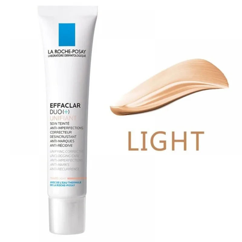 🧴 لاروش بوزيه – إيفاكلار ديو كريم مضاد للبقع مع توحيد اللون – 40 مل  La Roche-Posay Effaclar Duo [+] Anti-Marks Cream Light Shade – 40ml