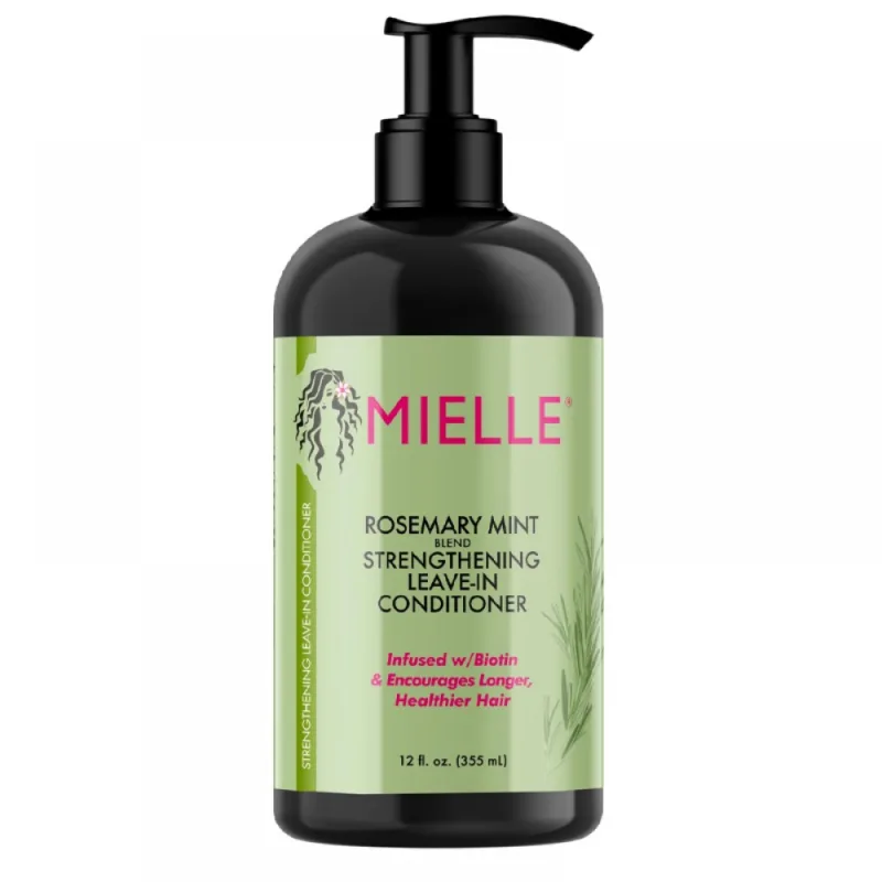 ميلي أورجانيكس – بلسم تقوية الشعر بإكليل الجبل والنعناع مع البيوتين – 355 مل Mielle Organics Rosemary Mint Strengthening Conditioner with Biotin – 355ml