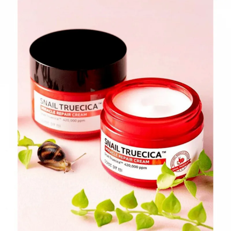 ⁦🧴 كريم سنايل تروسيكا ميراكل لإصلاح البشرة – 60 غ  Some By Mi Snail Truecica Miracle Repair Cream – 60g⁩ - الصورة ⁦2⁩