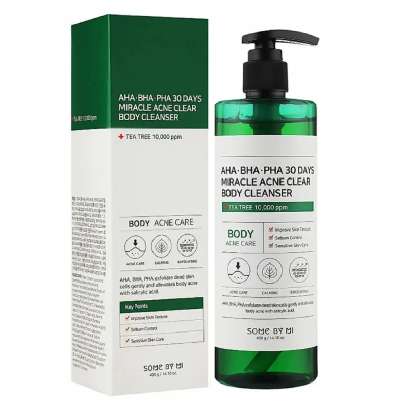 🧴 غسول جسم أحماض التقشير المعجزة لعلاج الحبوب – 400 جم  Some By Mi Miracle Acne Body Cleanser – 400g