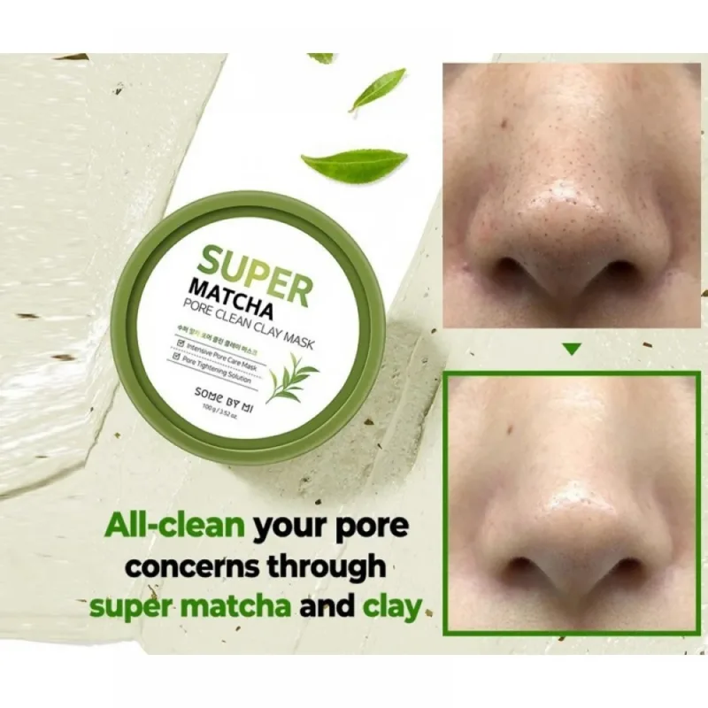 ⁦🧴 قناع الطين سوبر ماتشا لتنظيف المسام – 100 جم  Some By Mi Super Matcha Pore Deep Clean Clay Mask – 100g⁩ - الصورة ⁦3⁩