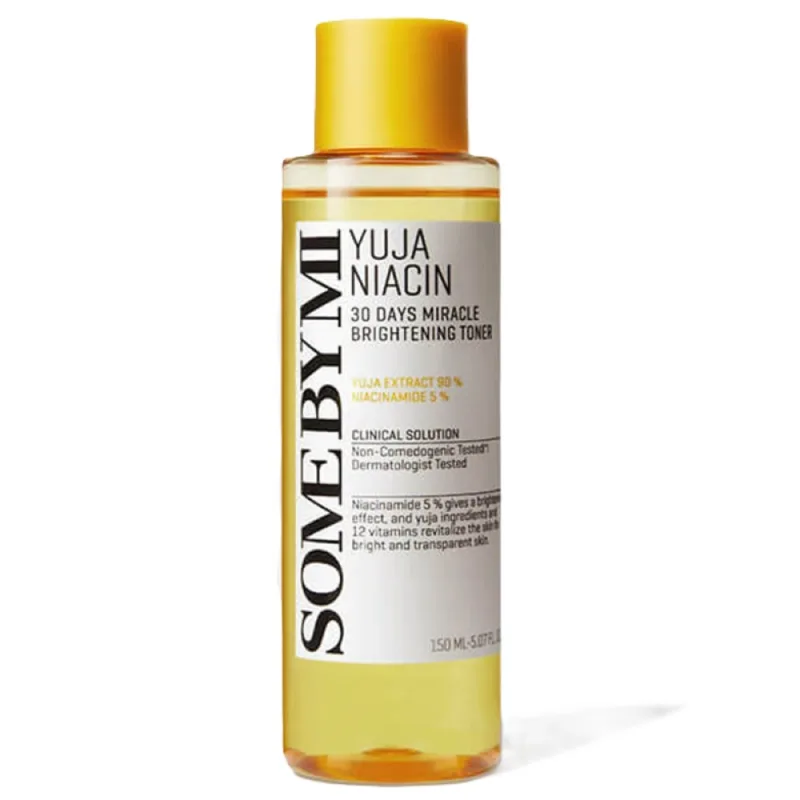 🧴 تونر يوغا نياسين لإشراقة وتوحيد لون البشرة – 150 مل  Some By Mi Yuja Niacin Brightening Toner – 150ml