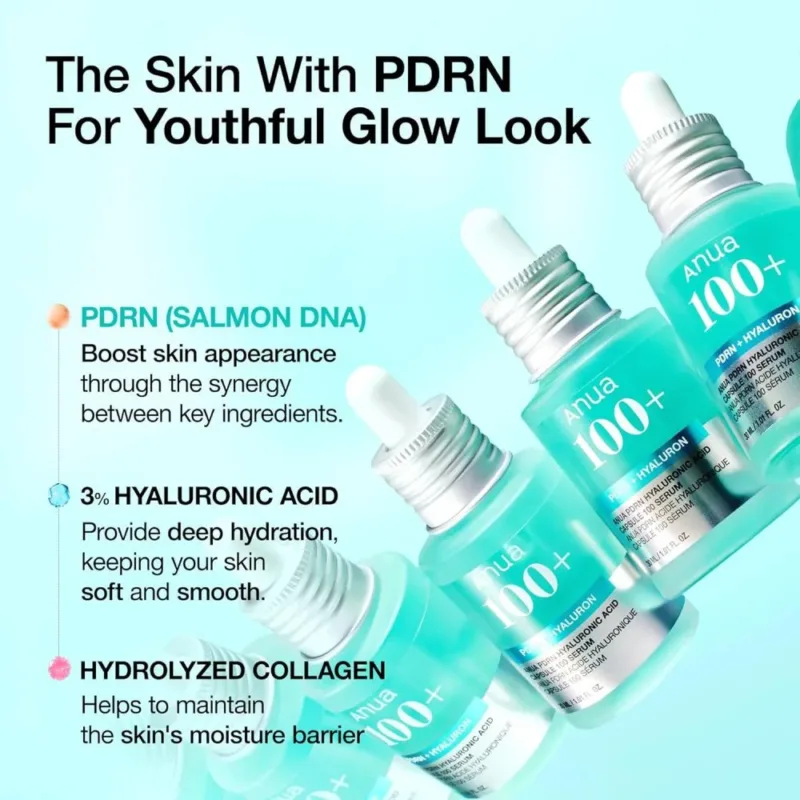 ⁦🧴 سيروم كابسول PDRN + حمض الهيالورونيك 100 من أنوا – 30 مل  Anua PDRN + Hyaluronic Acid Capsule 100 Serum – 30ml⁩ - الصورة ⁦2⁩