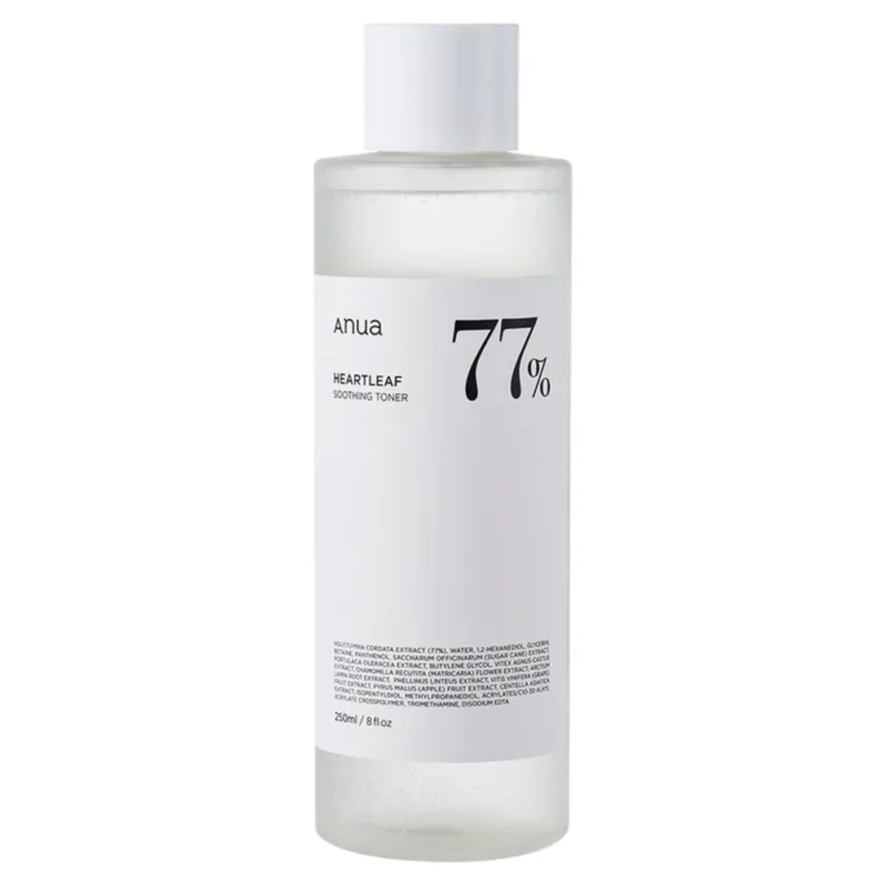 🧴 أنوا تونر مهدئ – مستخلص الهارتليف 77% – 250 مل  Anua Heartleaf 77% Soothing Toner – 250ml