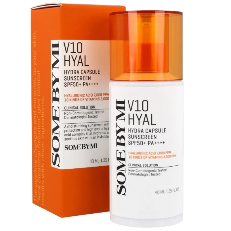 سوم باي مي – كبسولات V10 هايال هيدرا الواقية من الشمس +SPF 50 – 40 مل Some By Mi V10 Hyal Hydra Sun Capsule SPF 50+ PA++++ – 40ml