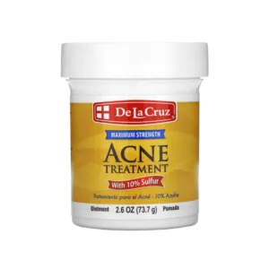 🧴 دي لا كروز مرهم علاج حب الشباب مع 10% كبريت – 73.7 جرام  De La Cruz Acne Treatment Ointment with 10% Sulfur – 2.6 oz (73.7g)