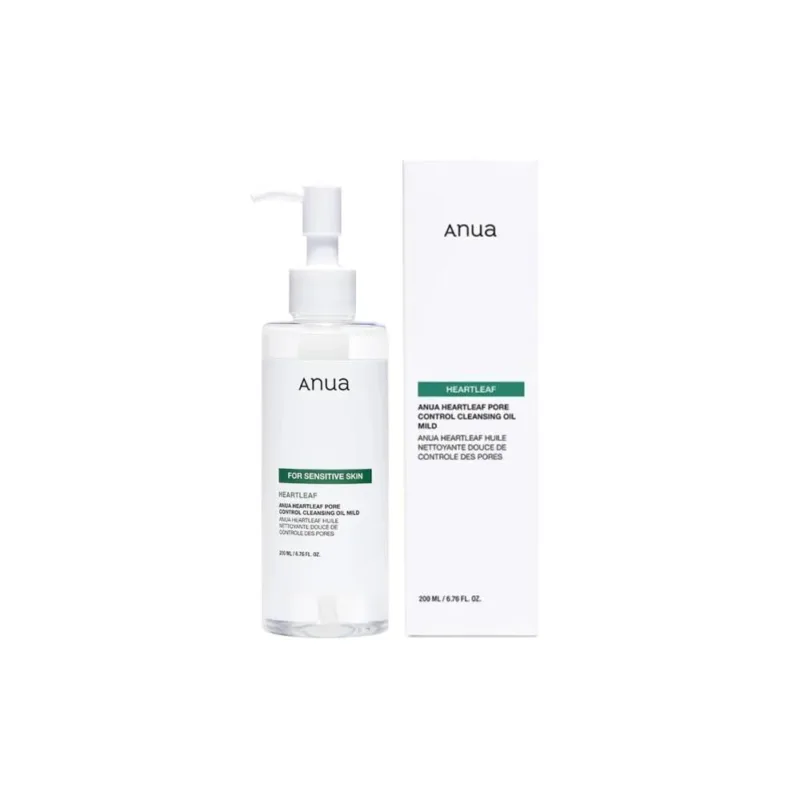 🧴 أنوا زيت تنظيف المسام الهادئ – 200 مل  Anua Heartleaf Pore Control Cleansing Oil Mild – 200ml