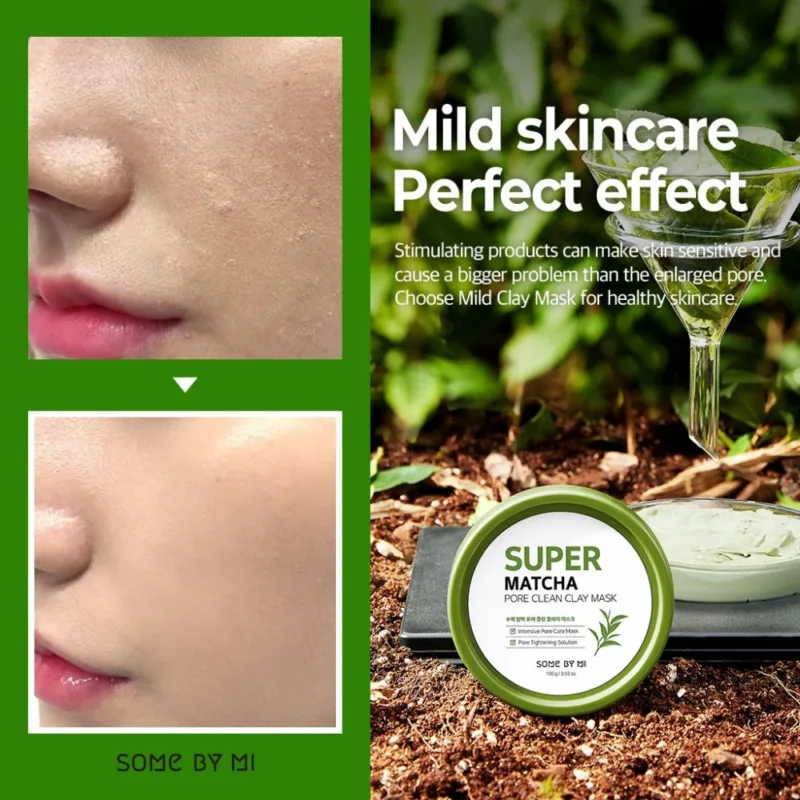 ⁦🧴 قناع الطين سوبر ماتشا لتنظيف المسام – 100 جم  Some By Mi Super Matcha Pore Deep Clean Clay Mask – 100g⁩ - الصورة ⁦4⁩