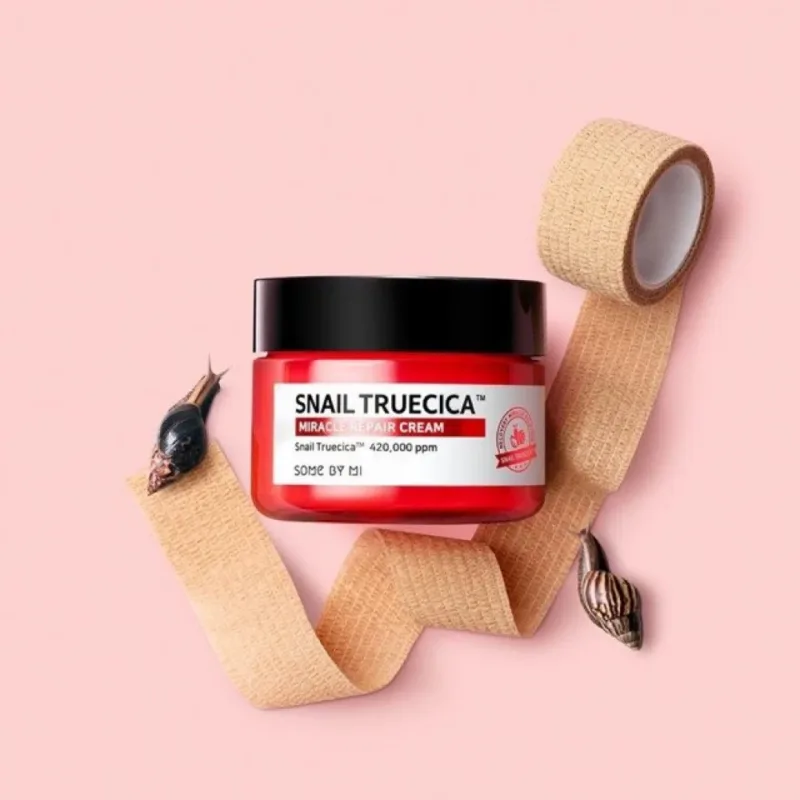 ⁦🧴 كريم سنايل تروسيكا ميراكل لإصلاح البشرة – 60 غ  Some By Mi Snail Truecica Miracle Repair Cream – 60g⁩ - الصورة ⁦5⁩