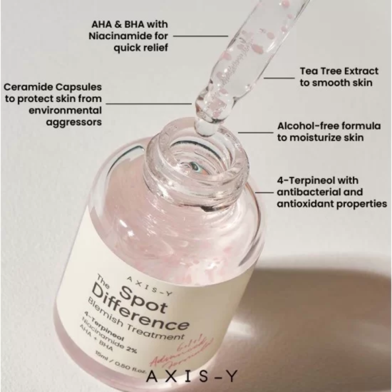 ⁦🧴 سيروم علاج حب الشباب وترطيب البشرة من أكسيس واي – 15 مل  Axis-Y Spot The Difference Blemish Treatment – 15ml⁩ - الصورة ⁦3⁩