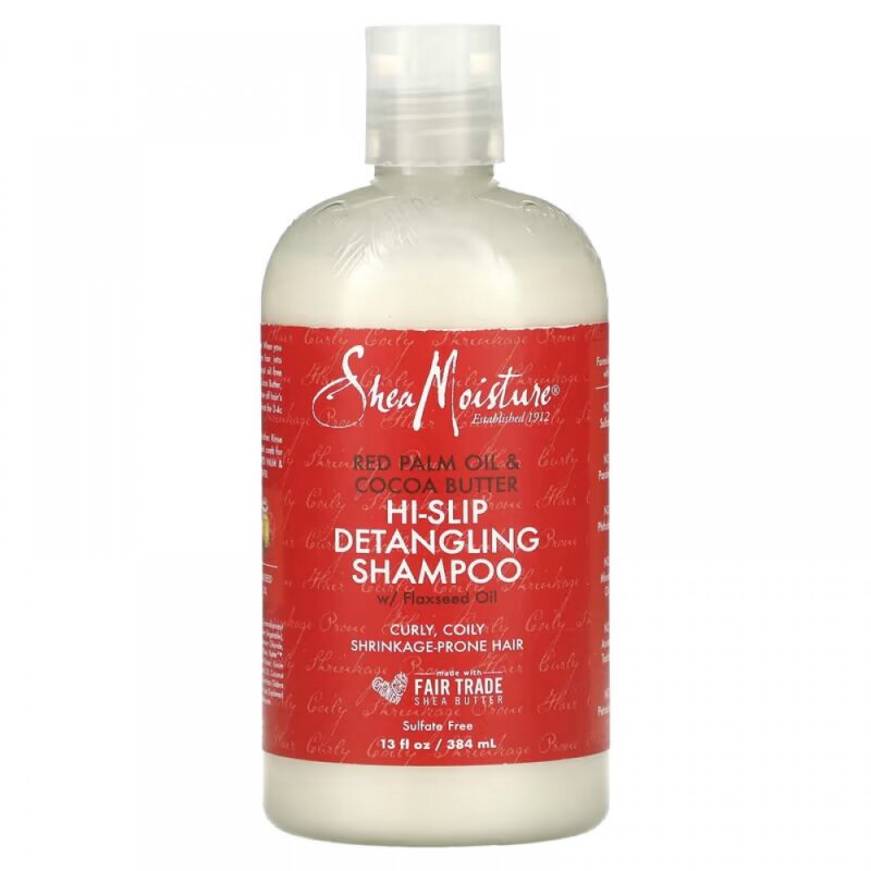 🍃 شامبو فك تشابك الشعر بزيت النخيل الأحمر وزبدة الكاكاو من Shea Moisture – 399 مل | أصلي 100% من متجر التين