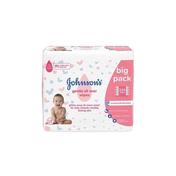 Johnson's Dye-Free Skin Cleansing Wipes 2 in 1